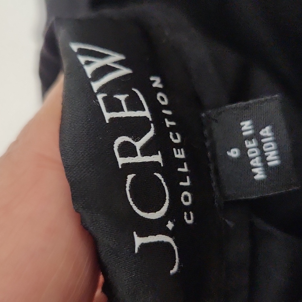 NWOT, J.Crew Collection Black Cotton side-cutout midi dress Sz 6 - Picture 6 of 13